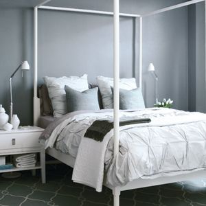 New West Elm Pintuck Duvet Cover & Pillow Sham Set in Sea Spray - Queen